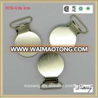 Manufacturer iron metal round shape suspender clips for trousers